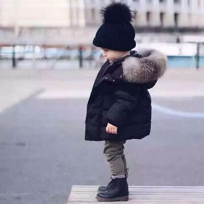 

Baby Girl Boy Winter Cotton Hooded Coat Jacket Thick Warm Zipper Outwear Clothes