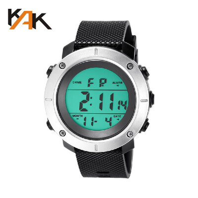 

KAK Fashion Outdoor Sports Clock Climbing Hiking Wristwatch Multi-Functional Big Dial Casual Waterproof Electronic Watch