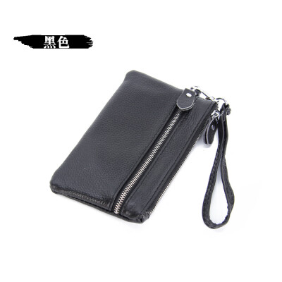 

The first layer of leather key bag 2019 new leather clutch bag Ms Europe&America multi-functional lychee phone bag