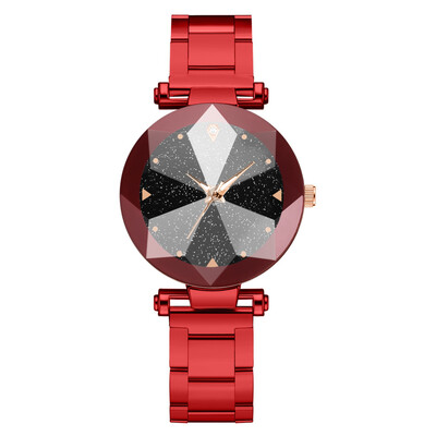 

Net red diamonds starry quartz watch female steel strap strap student bracelet