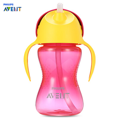 

Avent 10oz 300ml Baby Soft Handle Straw Bottle Training Drinking Cup