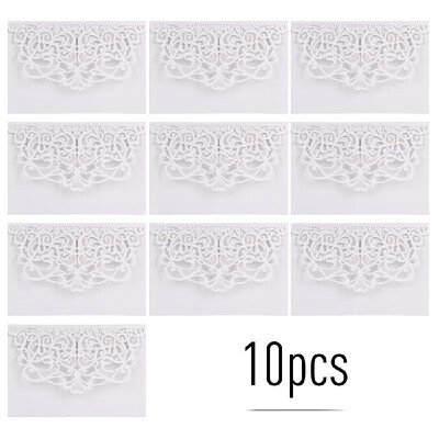 

10pcs Pearl Paper Floral Invitation Cards Invitation Holders with Blank Inner Sheet for Wedding Birthday Party Anniversary