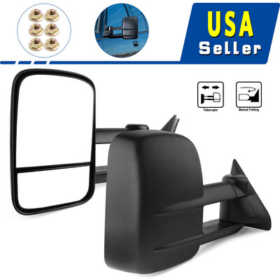 

Trailer Manual Tow Mirrors for 1988-1998 Chevy GMC CK 150025003500 OBS Truck