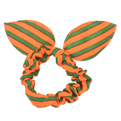 

〖Follure〗1PC Rabbit Ears Stripes Hair Ring Orange&Blue