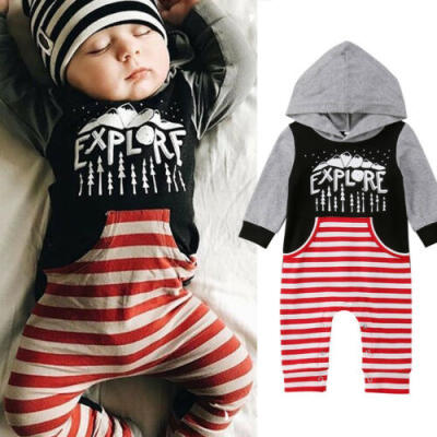 

Newborn Baby Infant Boy Girl Romper Hooded Jumpsuit Bodysuit Outfits Clothes Hot