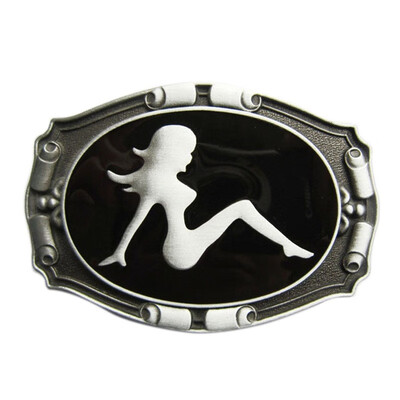 

New Vintage Truck Mud Flap Girl Enamel Belt Buckle Gurtelschnalle