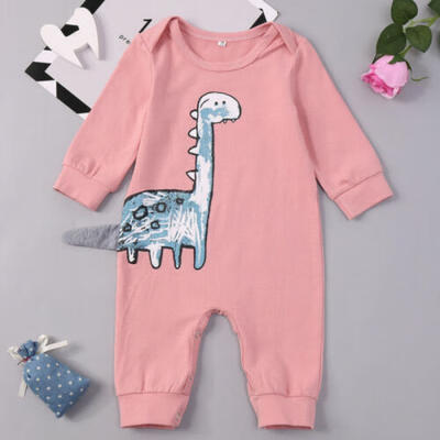 

US Infant Baby Girl Boy Dinosaur Long Sleeve Jumpsuit Rompers Outfit Clothes Set