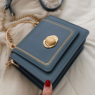 

Net red female summer 2019 new Korean portable small square bag ins Joker chain diagonal bag