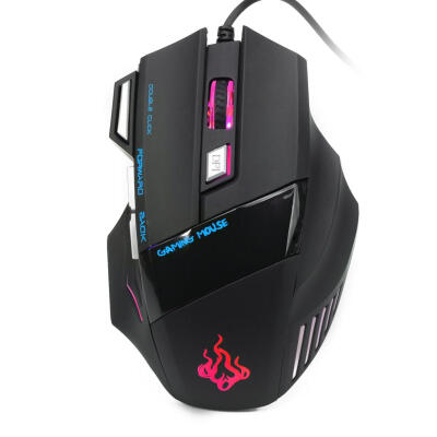 

5500DPI A908 Wired LED Optical Gaming Mouse Fire Button 7Keys for PC Laptop
