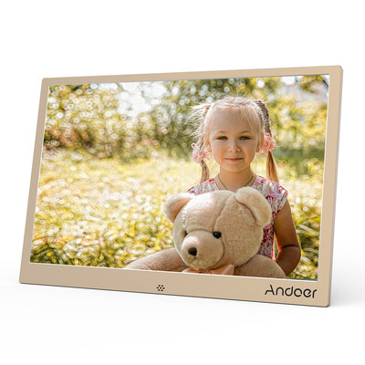 

Andoer 13inch LED Digital Photo Frame 1280 800 Resolution Support 1080P Video Random Play Aluminum Alloy with Remote Control Chr
