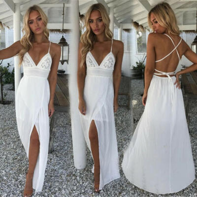 

Hot Women Summer Boho Long Maxi Dress Evening Party Cocktail Beach Sundress