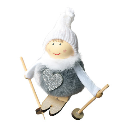 

New Hot Skiing Plush Angel Christmas Drop Ornaments Christmas Tree Decoration Kids Gift For Holiday Festive Home Decor