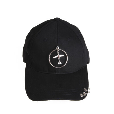 

Unisex Casual Unique Hoop Sun Cap Iron Ring Baseball Cap Snapback Cap