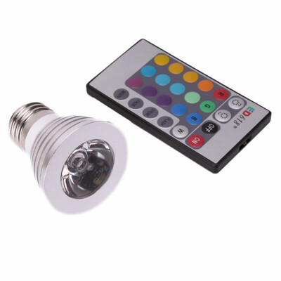 

10-Pack RGB 3W LED Bulb LightE27 Medium Base16 Color ChangingRemote Control IncludedGreat for Party