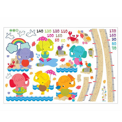 

Animals Tree Height Ruler PVC Waterproof Removable Wall Sticker Room Decal