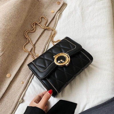 

Magic chain small bag chic small&fresh texture small square bag new 2019 fashionable womens bag one-shoulder oblique bag