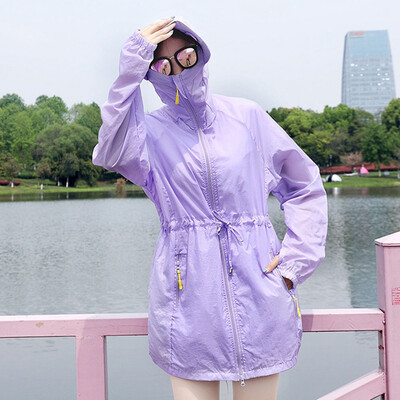 

Summer Light And All-round Outdoor Cycling Sunscreen Clothing Hooded Mask Long Section With Sun Protection Clothing