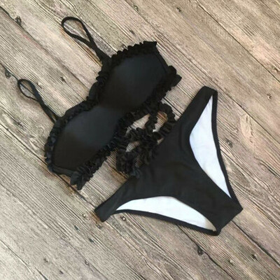 

Women Push-up Padded Bra Bandage Bikini Set Swimsuit Triangle Swimwear Bathing