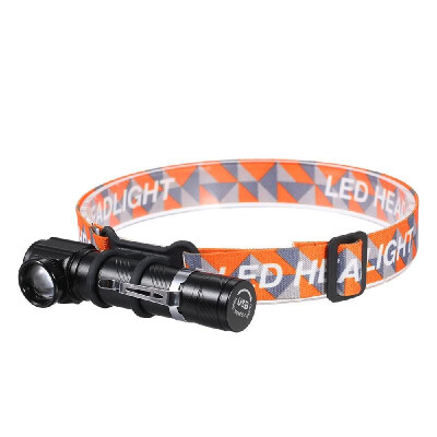 

USB Rechargeable Mini LED Zoomable Headlamp with Magnet Base 3 Lighting Modes IPX6 Water Resistant Telescopic Headlight for Outdoo