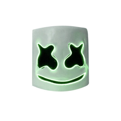 

MarshMello DJ Mask Full Head Helmet Halloween Cosplay Mask Bar Music Props F& Halloween Bar DJ Mask