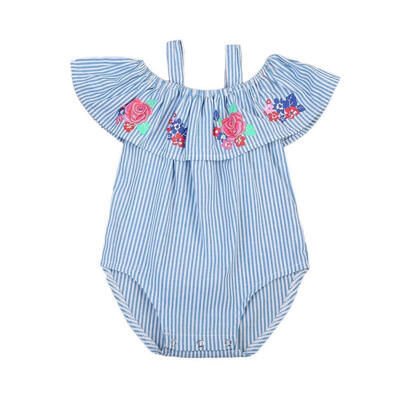

Newborn Baby Girls Roses Striped Romper Bodysuit Jumpsuit Outfit Sunsuit Clothes