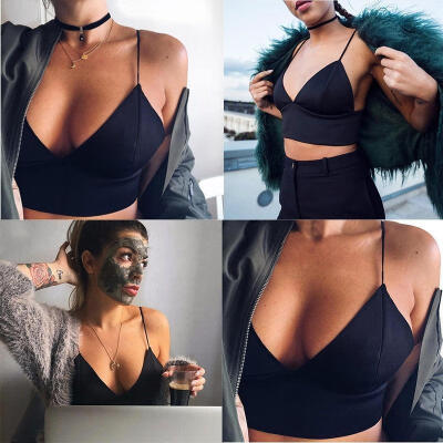 

Women Tank Tops Bustier UnPadded Bra Vest Crop Top Bralette Lingerie Vest Blouse