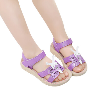 

Kids Baby Girls Sandals Cartoon Rabbit Flower Roman Sandals Princess Shoes