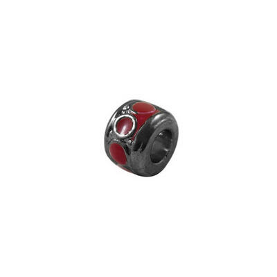 

Alloy European Stlye Beads with Enamel Large Hole Beads Lead Free&Cadmium Free Column Gunmetal