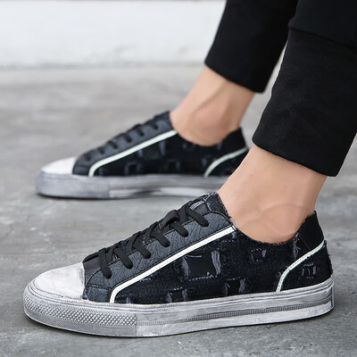 

2019 autumn new crepe old shoes Korean version of the trend of luminous shoes canvas shoes fashion casual white shoes
