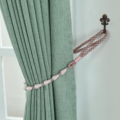 

1Pair Curtain Tiebacks Rope Drapery Curtain Rope Buckle Holdbacks