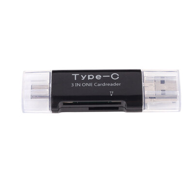

3 In1 SD TF Micro SD Memory Card Reader For Type- C USB31 USB20 Micro USB
