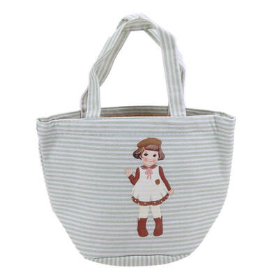 

Doll Lunch Bag Portable Insulation Canvas Waterproof Kids Food Box