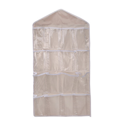 

16 Grid Underwear Bras Socks Ties Shoes Storage Organizer Box Hanging Bags