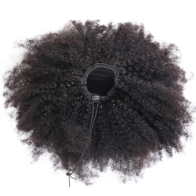 

Dolago Afro Kinky Curly Ponytail Malaysian Virgin Hair Pieces For Women Natural Black Clip In Ponytails Drawstring 100 Human Hair