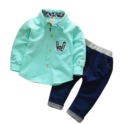 

Newborn Infant Baby Boys Girls Long Sleeve Pocket Tops ShirtPants Outfits Set