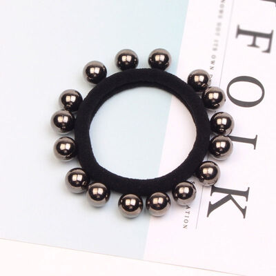 

Korean hair accessories 16 pearls without seam hair rope large womens head ropeq1