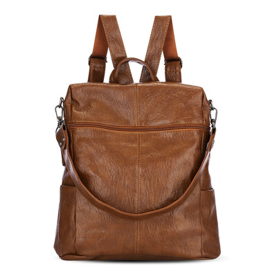

PU Leather Shoulder Bag Personality Backpack