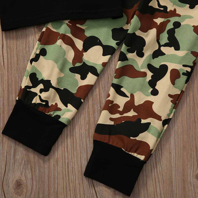 

Toddler Infant Baby Boy Letter T shirt Tops Camouflage Pants Outfits Clothes Set