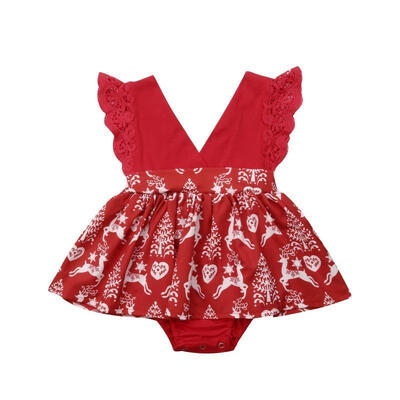 

Cute Sister Matching Newborn Kids Baby Girls Christmas Tulle Romper Party Dress