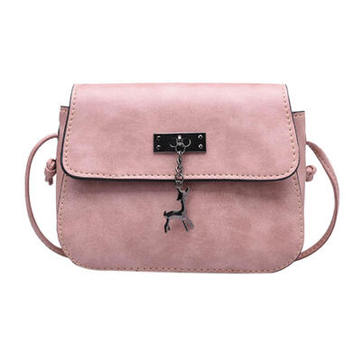

Fashion Women Portable Leisure Messenger Bag Shoulder Bag with Deer Pendant