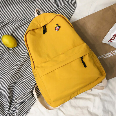 

Tailored Fashion Women Nylon Solid Color Capacity Student Backpack Travel Couple Bag