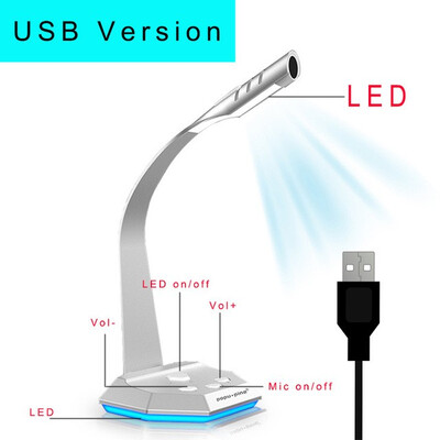

Microphone for Computer Karaoke Recording USB 35mm Professional PC Metal Microphone Condenser Studio for Video Noise Cancelling