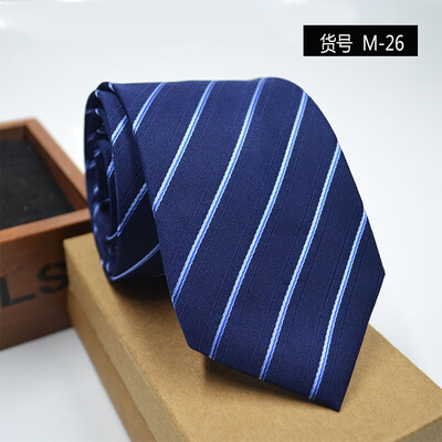 

New spot tie business dress mens tie polyester yarn arrow type 8CM business tie wholesale