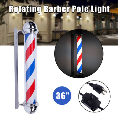 

36" Wall-Mounted Barber Shop Sign Rotating Pole Light Stripes LED Sturdy Durable