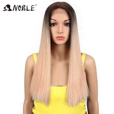 

Noble Synthetic Hair Lace Front Wig 20 Inch long Lace Front Straight Synthetic Wigs for Women Heat Resistant blonde lace Wigs