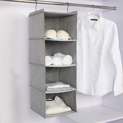 

Greensen 4 Tier Door Hanging Clothes Shelf Organiser Bag Storage Pockets Bag Wardrobe Decor