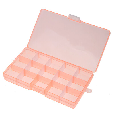 

15 Grid Splited PP Plastic Storage Box Jewelry Small Components Hardware