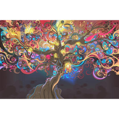 

5D DIY Full Drill Diamond Painting Colorful Tree Cross Stitch Embroidery