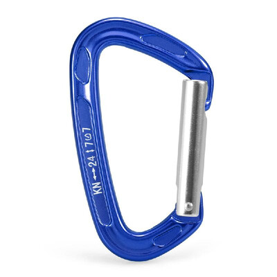 

22KN 24KN Straight Gate Carabiner Non-locking Gate Carabiner Climbing Canyoning Backpacking Hammocks Key Nose Carabiner