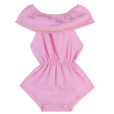 

Newborn Baby Girl Pink Tassel Romper Bodysuit Jumpsuit Playsuit Outfits Sunsuit